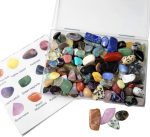 60Kinds+ Gemstones and Crystals Set,Bulk Tumbled Chips Crystals for Jewelry Making,Crushed Stones Rocks and Minerals Science Kit (0.55lb(60-65types)) - Image 2