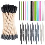 70 Pcs Sanding Sticks Set for Plastic Models Includes 30 Double-end Matchsticks, 10 Polishing Sticks & 30 Sanding Twigs DIY Model Building, 3D Printing, Jewelry Tools(Double Angle) - Image 2