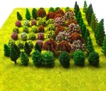 70pcs Mini Mixed Miniature Fake Trees Model Train Scenery Artificial Wargame Trees Model Railroad Scenery Diorama Supplies for DIY Landscape - Image 2