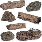 7pcs Diorama Supplies Fake Rocks, Artificial Garden Figurines Tree Stump, Scene Accessories Stone Stumps Statue Ornaments for Micro Train Railway Sand Table Landscape - Image 2