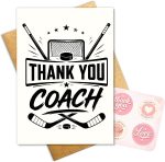 (8x5.3Inch) Hockey Thank You Card, Hockey Coach Appreciation Card | Sports Thank You Card for Hockey Player Trainer Teammate 1 - Image 2
