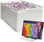 9-Pack Puzzle Sorting Trays with Lid that Doubles as a Puzzle Box Stand – 11" x 9" Stackable Trays for 1000–1500 Piece Jigsaw Puzzles, Great Gift for Adult Puzzle Lovers - Image 2