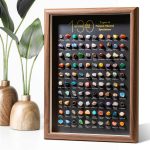 ACODE Natural Mineral Specimen Shadow Box, Geology Collection Display Case, Home Decor Wall Art Tabletop Display with Real Rocks Crystals, Gift for Birthday Christmas Housewarming Children's Day - Image 2