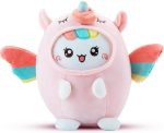 AIXINI Soft Huggable Cat Plush Pillow - Adorable Stuffed Animal for Cuddling, Comfort Gift for All Ages, Ultra Soft Filling, Fluffs Up Easily (Unicorn, Medium Size) - Image 2