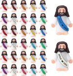 AKFAHOIF 30PCS Little Jesus Figures, Mini Jesus Figurines in Bulk, Multicolor Tiny Jesus Figures, Miniature Figurines to Hide and Seek Religious Gifts for Easter Egg Stuffers - Image 2