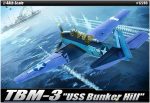 Academy TBM-3" USS Bunker Hill Airplane Model Building Kit, Navy - Image 2