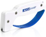 AccuSharp Knife Sharpener, Ergonomic Comfortable Handle, Compact & Easy to Use, Restore and Hone Straight & Serrated Knives, White - Image 2