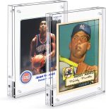Acrylic Card Frame, Magnetic Trading Card Display Frames Desktop Display - 2 Sets Clear - Image 2