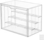 Acrylic Display Case for Collectibles, 4 Tier Figure Display Box | 3 Movable Dividers, Magnetic Door for Easy Access, Clear Showcase, Easy Assembly, Stable Stacking, Wide Handle, Dustproof - Image 2
