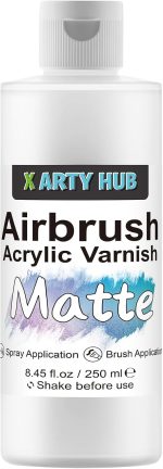 Acrylic Varnish Matte, 8.45 fl oz Acrylic Paint Sealer | Brushable & Airbrushable, Anti-Yellowing/Fading/Cracking Clear Coat, Waterproof for Indoor & Outdoor Use - Image 2