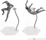 Action Figure Stand with Adjustable Metal Support Arm, Action Figure Display Holder Stand Base Compatible with HG RG SD SHF Gundam 1/144 Toy with Screwdriver (2Pcs Clear) - Image 2