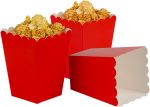 AimtoHome Red Popcorn Boxes Mini Pack of 24, Paper Popcorn Container for Birthday Party, Graduation, Wedding, Carnival, Movie Night - Image 2