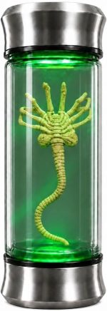 Alien Creature Popcorn Bucket, LED Lighted Alien Gothic Popcorn Bucket Home Decor, Creepy Halloween Party Tabletop Decoration Accessories(Alien Creature) - Image 2