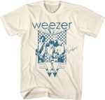 American Classics Weezer Band Photo Vintage Style Graphic T Shirt Off-White | Officially Licensed Weezer Merch, 100% Cotton Crewneck, Unisex Men Women, Short Sleeve Graphic Tee, 90s Alternative Rock - Image 2