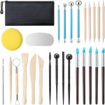 Amrules Clay Tools Kit, 27 PCS Pottery Tools, Practical Polymer Clay Sculpting Tools Kit, Air Dry Clay Tools Set for Adults, Pottery Craft, Dotting, Carving, Drawing, Molding, Modeling, Shaping - Image 2