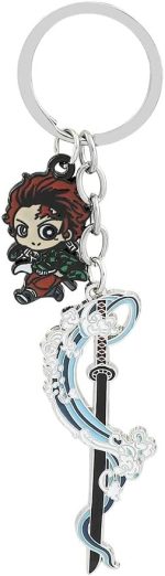 Anime Slayer Keychains, Fun Cartoon Keyring Jewelry Gift for Men and Women - Image 2