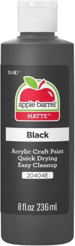 Apple Barrel Acrylic Paint in Assorted Colors (8 Ounce), 20404 Black- (Pack of 1) - Image 2