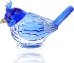 Arikyrist Handmade Blue Glass Bird Figurines Gifts for Women Men | Art Collectible Crystal Birds Figurine for Bird Lovers, Birthday Christmas Keepsake, Bluebird of Happiness Decor for Home - Image 2