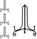 Artliving Plate Stands for Display, 4 Inch Black Iron Easel Plate Display Photo Holder Stand, Displays Picture Frames, Decorative Plates, Tablets and Art (4 pack) - Image 2