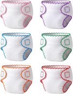 BABESIDE Baby Doll Diapers, 6 Reusable Diapers for 12-15 Inch Baby Dolls | Washable Baby Doll Accessories for Diaper Changing Pretend Play, Doll Diaper Set for Ages 3+ - Image 2