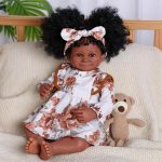 BABESIDE Reborn Baby Dolls Black Girl Bemi - 20 Inch Soft Body Realistic Baby Doll Handmade Real Life Baby Dolls with Clothes and Toy Gift for Kids Age 3+ - Image 2