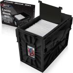 BCW Comic Bin, Black - Holds 150 Comics, Acid Free Storage and Organizer, Heavy Duty Plastic, Stackable, Includes Partition - Image 2