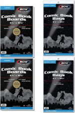 BCW Current Comic Bags and Backing Boards, Acid-Free, 100 Sets, 200 Pieces | Includes 100 acid-free bags and 100 rigid 24 pt buffered boards for Current Age comic storage, display, and transport. - Image 2