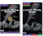 BCW Thick Resealable Silver Comic Bags and Backing Boards, 100 Count Each | Includes 100 wider resealable sleeves for annuals and 80-page giants plus 100 rigid 24 pt buffered Silver comic boards. - Image 2