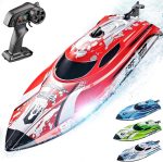 BEZGAR RC Boat TX126-12 Inch Remote Control Boat for Lakes and Pools | 25 KPH High Speed; Waterproof Design; 700mAh Rechargeable Battery; Ideal Toy Boat for Kids Adults; Red - Image 2