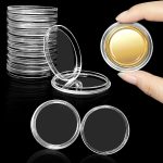 BLMHTWO 10 Pieces Coin Holder Coin Case Silver Rounds Coins Capsule Storage Professional Silver Dollar Coins Holder Container for Collectors Collection Supplies - Image 2