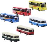 BS150 6pcs Diecast Model Buses Car 1:160 N Scale Streetscape Layout Railway Scenery DIY Train Layout Model Accessories - Image 2