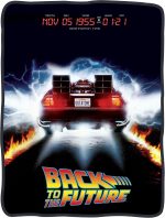 Back to the Future Blanket | Back to the Future Movie Fleece Throw Blankets | Delorean Collectibles & Memorabilia | BTTF Gift Outatime License Blankets | 45" X 60" | Officially Licensed - Image 2