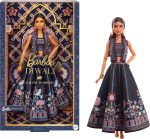 Barbie Diwali Doll by Anita Dongre Wearing Festival of Lights Look, Holiday Collectible with Doll Stand & Certificate of Authenticity - Image 2