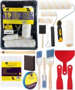 Bates- Paint Roller Kit, 19 pcs, Roller Set with Microfiber Sleeves & Frame | for Walls, Cabinets, Interior and Exterior Painting - Image 2