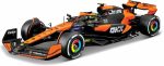 Bburago 1:24 Scale 2024 Formula Race McLaren MCL38 Diecast Vehicle with Helmet, Norris #4 - Image 2