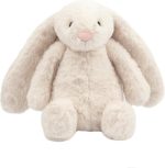 Best Pet Supplies Bunny Buddy Squeaky Plush Dog Toy - Beige, Medium | Soft Plush, Squeaks & Crinkles, Perfect for Moderate Chewers, Toss & Fetch Play, Stress & Anxiety Reliever, Ideal Gift Toy - Image 2