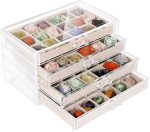Bfttlity Acrylic Rock Display Case, 72 Grids Rock Collection Box for Kids | Clear Collection Display Cases for Stones Collectibles Gemstone Crystals Storage - Image 2