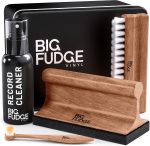 Big Fudge Vinyl Record Cleaning Kit - Collector's Edition - 100% Sapele Wood Vinyl Accessories - Velvet Vinyl Record Cleaner, Anti-Static Vinyl Brush, Stylus Brush and Vinyl Cleaner Solution w/Case - Image 2