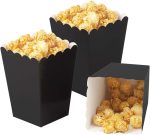 Black Popcorn Boxes Mini Paper Popcorn Box Cardboard Popcorn Container for Party, Pack of 24 - Image 2
