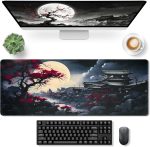 Bloss Japanese Mouse Pad for Gaming, Anime Mousepad with Stitched Edges | Non-Slip, Durable, Clear + Fade-Resistant Patterns, Size: 31.5" x 11.8", 0.3mm Thick, Artistic Style - Image 2