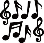 Boao 40 Pcs Music Notes Cutouts, 50's Theme Party Decorations,Black | Die Cut Designs for Concert, Disco, Rock and Roll Parties, Back to School Bulletin Boards, 50s Retro Birthday Wall Decor - Image 2
