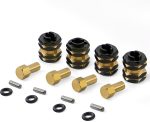 Brass Wheel Hex Hub Extenders for 1/24 RC Crawler, 7mm Wheel Hex Adapter with O-Rings, Weighted Brass Hub Spacers Upgrade Parts, 4PCS (Black & Brass) - Image 2
