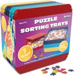 Buffalo Games Puzzle Sorting Trays for Adults, Puzzle Tray Storage, 7 Pc | Up to 1000 Pieces Sorted, Safety Lid for Easy Put Away, Interlocking Trays Fit Your Workspace, Puzzle Organizer for Adults - Image 2
