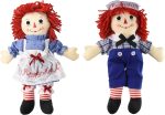 Bundle of 2 Aurora Dolls - Large 16'' Classic Raggedy Ann and Raggedy Andy - Image 2