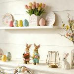 Bunny Spring Home Decor,Easter Tabbletop Decor Bunny Figures and Statues for Home Spring Decoration Rabbit Figurines Easter Gifts Fast Delivery - Image 2