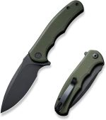 CIVIVI Mini Praxis Folding Pocket Knife, 2.98" D2 Steel Blade, OD Green | G10 Handle with Pocket Clip, Safety Liner Lock, Small EDC Knife for Camping Hiking Survival C18026C-1 - Image 2