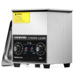 CREWORKS 2L Ultra Sonic Cleaning Machine - 60W 100W Heater Timer | 0.5 gal 40kHz 304 Stainless Steel Ultrasonic Parts Cleaner, Heats 70-175F 30-min Timer for Jewelry Watch Coin Glasses - Image 2