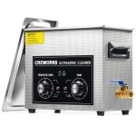 CREWORKS 6.5L Ultrasonic Cleaner - 180W Industrial Washer with Knob | 1.7 gal 304 Stainless Steel Tank, 40kHz 200W Heated Timer Control, Watch Glasses Hardware Auto Tool Sonic Cleaner Machine - Image 2