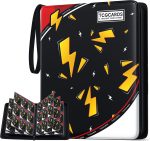 Card Binder for Pokemon Cards, 9 Pocket Trading Card Binder Holds 900 Cards with 50 Removable Sleeves, 3 Ring Zipper Card Holder Album Book Case for TCG, MTG, Sports Cards Collection, Boys Girls - Image 2