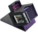 Card Deck Box for MTG Commander - Patented Design, Commander Display, Fits 100 Double-Sleeved Cards, 35pt Card Brick & Dice Tray - Black/Purple - Image 2